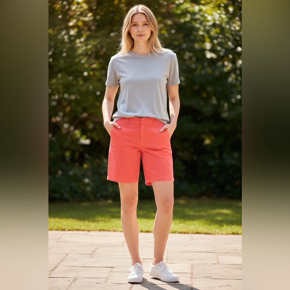 Tommy Hilfiger Womens SZ 14 Vintage Red Red Shorts